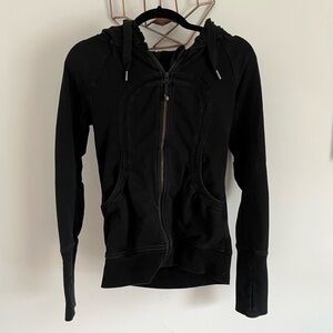 Lululemon Size 4 hoodie zip-up jacket with ruffled hood detailing